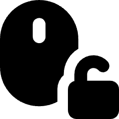 Mouse Lock Off Icon from Core Solid Set