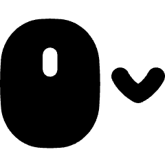 Mouse Move Down Icon from Flex Solid Set