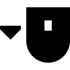 Mouse Move Down Icon from Sharp Solid Set