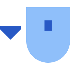 Mouse Move Down Icon from Sharp Flat Set