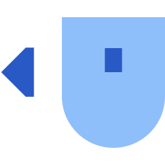 Mouse Move Left Icon from Sharp Flat Set