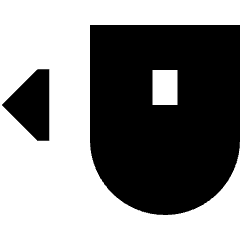 Mouse Move Left Icon from Sharp Solid Set