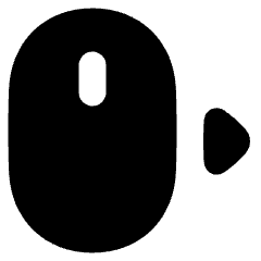 Mouse Move Right Icon from Plump Solid Set