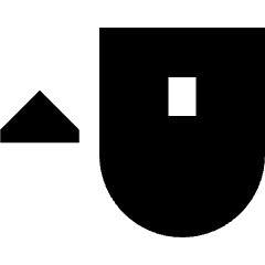 Mouse Move Up Icon from Sharp Solid Set