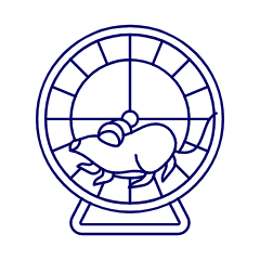 Mouse Running Wheel Illustration from UX Line Set