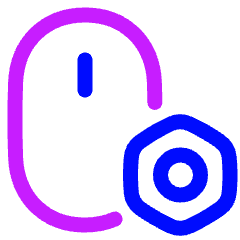 Mouse Setting Bolt Nut Icon from Plump Neon Set