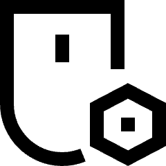 Mouse Setting Bolt Nut Icon from Sharp Line Set