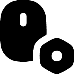 Mouse Setting Bolt Nut Icon from Flex Solid Set