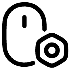 Mouse Setting Bolt Nut Icon from Plump Line Set