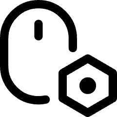 Mouse Setting Bolt Nut Icon from Core Line Set