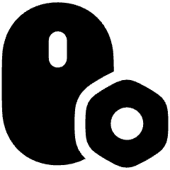 Mouse Setting Bolt Nut Icon from Plump Solid Set