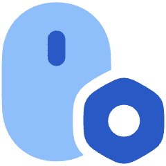 Mouse Setting Bolt Nut Icon from Plump Flat Set