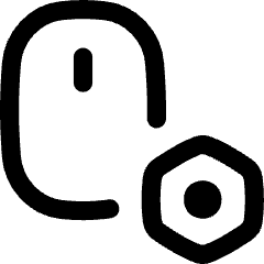 Mouse Setting Bolt Nut Icon from Flex Line Set