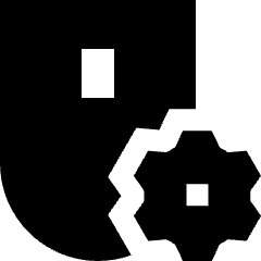 Mouse Setting Gear Icon from Sharp Solid Set