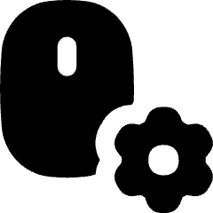 Mouse Setting Gear Icon from Flex Solid Set