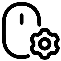 Mouse Setting Gear Icon from Plump Line Set