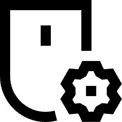 Mouse Setting Gear Icon from Sharp Line Set