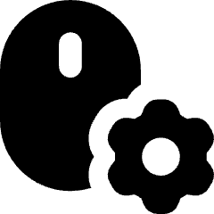 Mouse Setting Gear Icon from Core Solid Set