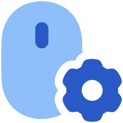 Mouse Setting Gear Icon from Plump Flat Set