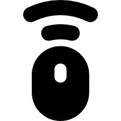 Mouse Wireless 1 Icon from Micro Solid Set