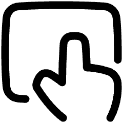 Trackpad Input Icon from Plump Line Set