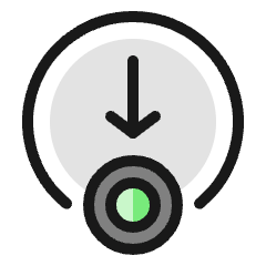 Cursor Move Target Down Icon from Ultimate Colors Set