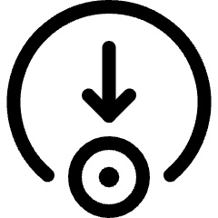 Cursor Move Target Down Icon from Ultimate Regular Set