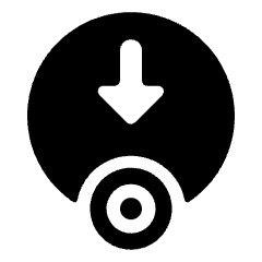 Cursor Move Target Down Icon from Ultimate Bold Set