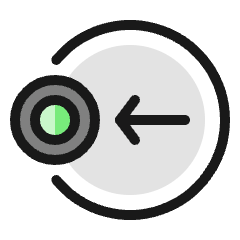 Cursor Move Target Left Icon from Ultimate Colors Set