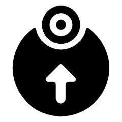 Cursor Move Target Up Icon from Ultimate Bold Set
