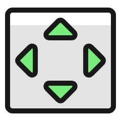 Direction Button Square Icon from Ultimate Colors Set