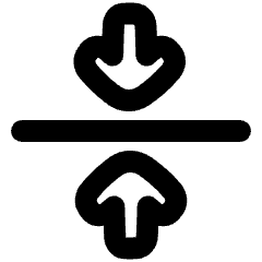 Arrow Align Center Icon from Plump Remix Set