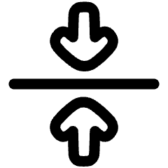 Arrow Align Center Icon from Plump Line Set