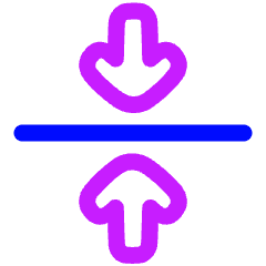 Arrow Align Center Icon from Plump Neon Set