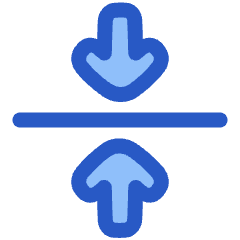 Arrow Align Center Icon from Plump Duo Set