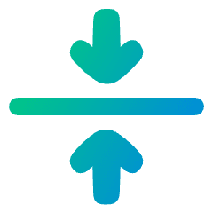 Arrow Align Center Icon from Plump Gradient Set