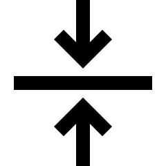 Arrow Align Center Icon from Sharp Line Set