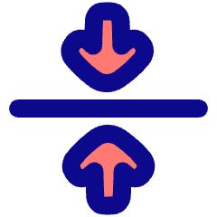 Arrow Align Center Icon from Plump Pop Set