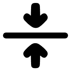 Arrow Align Center Icon from Plump Solid Set