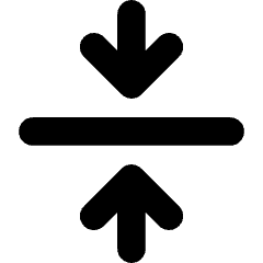Arrow Align Center Icon from Core Solid Set
