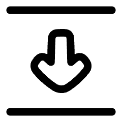 Arrow Align Move Down Bottom Icon from Plump Line Set
