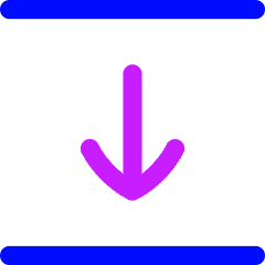 Arrow Align Move Down Bottom Icon from Flex Neon Set