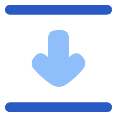 Arrow Align Move Down Bottom Icon from Plump Flat Set