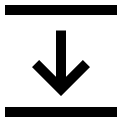 Arrow Align Move Down Bottom Icon from Sharp Solid Set