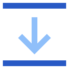 Arrow Align Move Down Bottom Icon from Sharp Flat Set