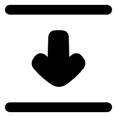 Arrow Align Move Down Bottom Icon from Plump Solid Set