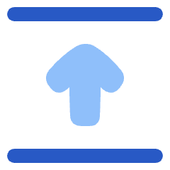Arrow Align Move Up Top Icon from Plump Flat Set