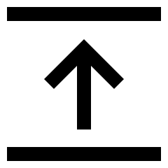 Arrow Align Move Up Top Icon from Sharp Solid Set