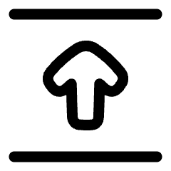 Arrow Align Move Up Top Icon from Plump Line Set