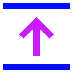 Arrow Align Move Up Top Icon from Sharp Neon Set